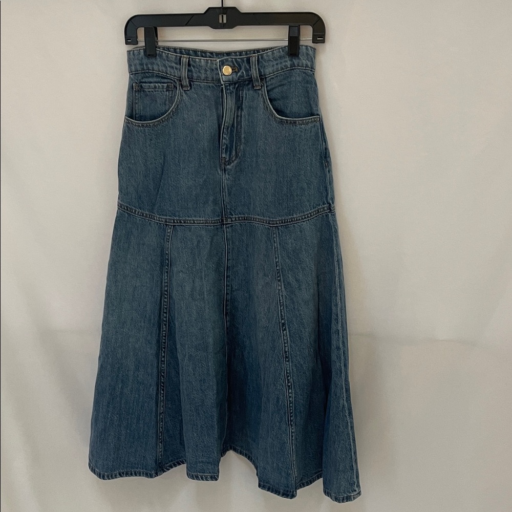 Anthropology Mare Denim Maxi Skirt